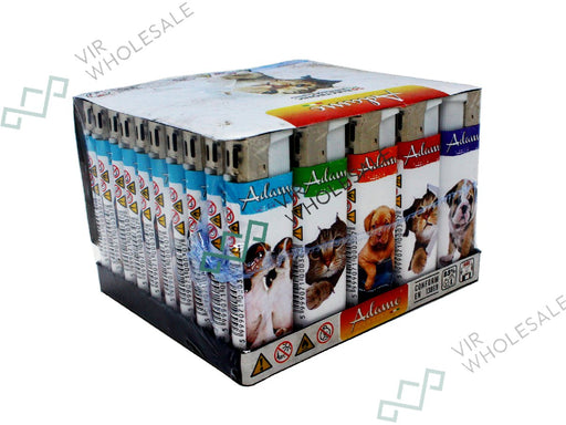 Adamo Electronic Lighters, Pinted Designs 50 Per Box - Pets - VIR Wholesale
