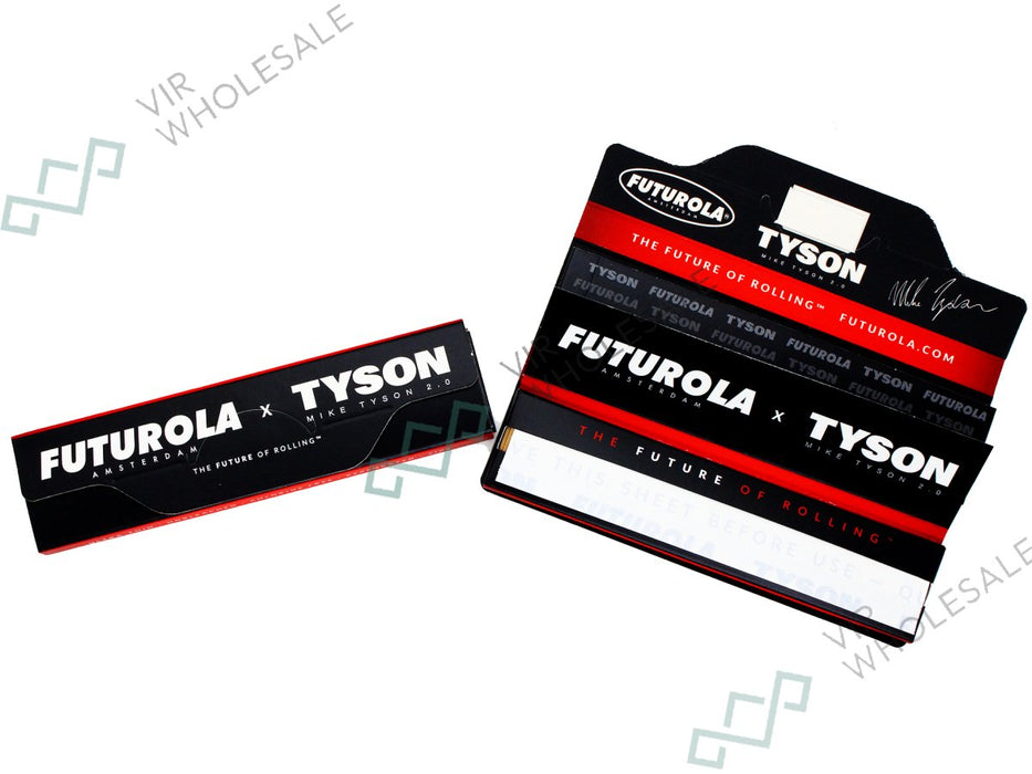 FUTUROLA X TYSON King Size Rolling Papers + Tips - 24 Booklets Per Box - VIR Wholesale
