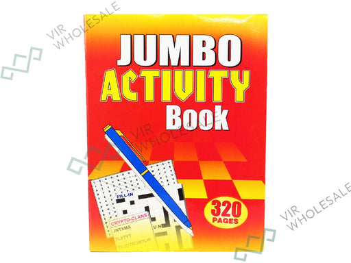 JUMBO Activity Book 320 Pages - Pack of 12 - VIR Wholesale
