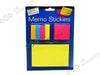 Just Stationery Neon Sticky Memo and Notes Set, Assorted Colours and Sizes - VIR Wholesale