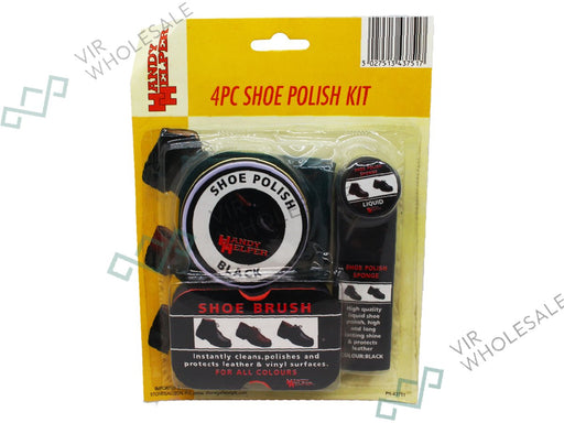Shoe Polish Set - Brush 4 Piece - VIR Wholesale