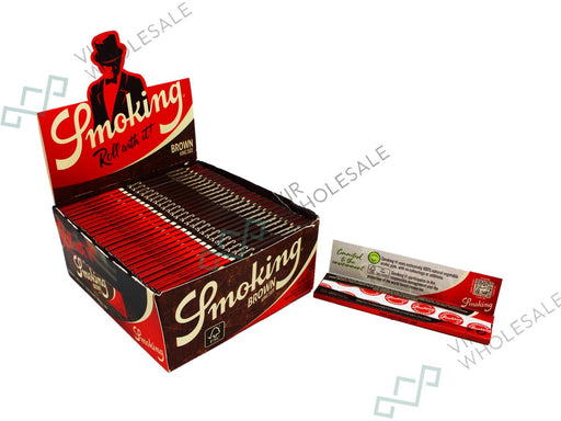 Smoking Brown King Size Rolling Papers Full Box Of 50 - VIR Wholesale