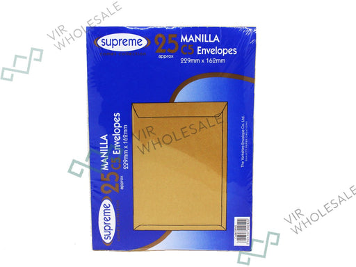 SUPREME C5 Brown Self Seal Envelopes 229X162MM (25's) - VIR Wholesale