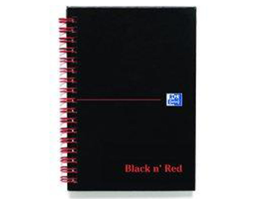Black N' Red A5 OXFORD Spiral Notebooks [PACK 5] - VIR Wholesale