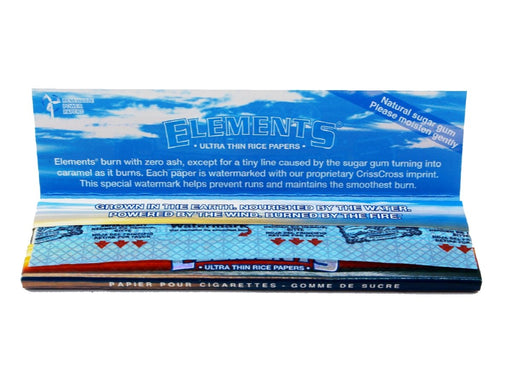ELEMENTS Ultra Thin NON-SLIM King Size Rice Papers (wide) - VIR Wholesale