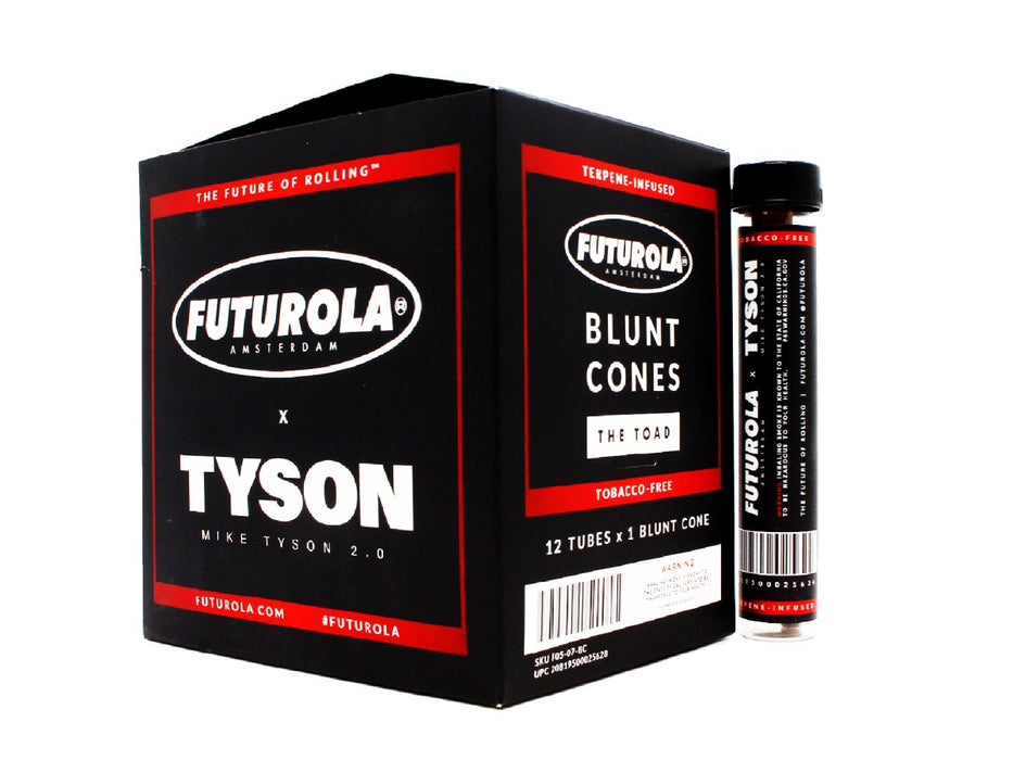 Futurola – Tyson Ranch “The Toad” Terpene-Infused Blunt Cones Version 2.0 – 12ct Display Box - VIR Wholesale