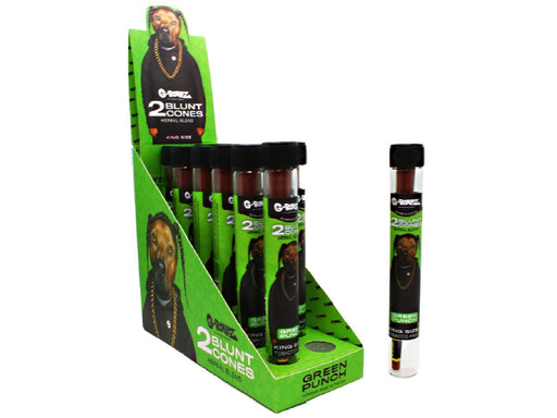 G-Rollz Herbal Blunt Cones - 12 Tubes Per Pack - 2 Cones Per Tube (Chamomile +Yerba Mate) - Green Punch - VIR Wholesale