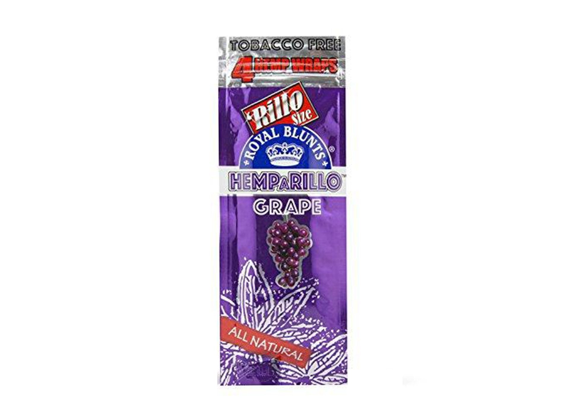 Zig Zag Grape Rillo Size Blunt Wraps: 15 Packs of 4