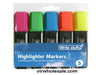 Highlighter Markers Assorted 5 Pack - VIR Wholesale