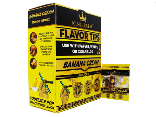 King Palm - Flavoured Filter Tips - 50 Packs Per Box - 2 Tips Per Pack - Banana Cream - VIR Wholesale