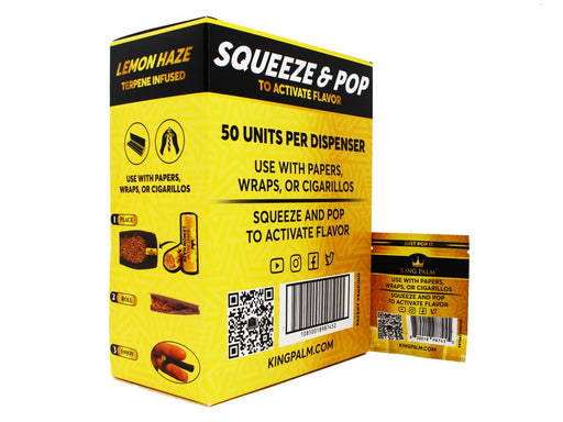 King Palm - Flavoured Filter Tips - 50 Packs Per Box - 2 Tips Per Pack - Lemon Haze - VIR Wholesale