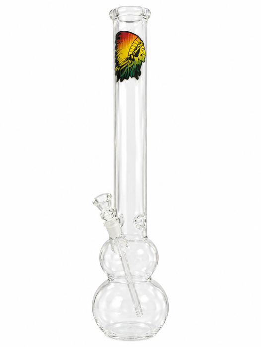 Clear Bong - Designs May Vary - 18" (45.7cm) - Rasta Design