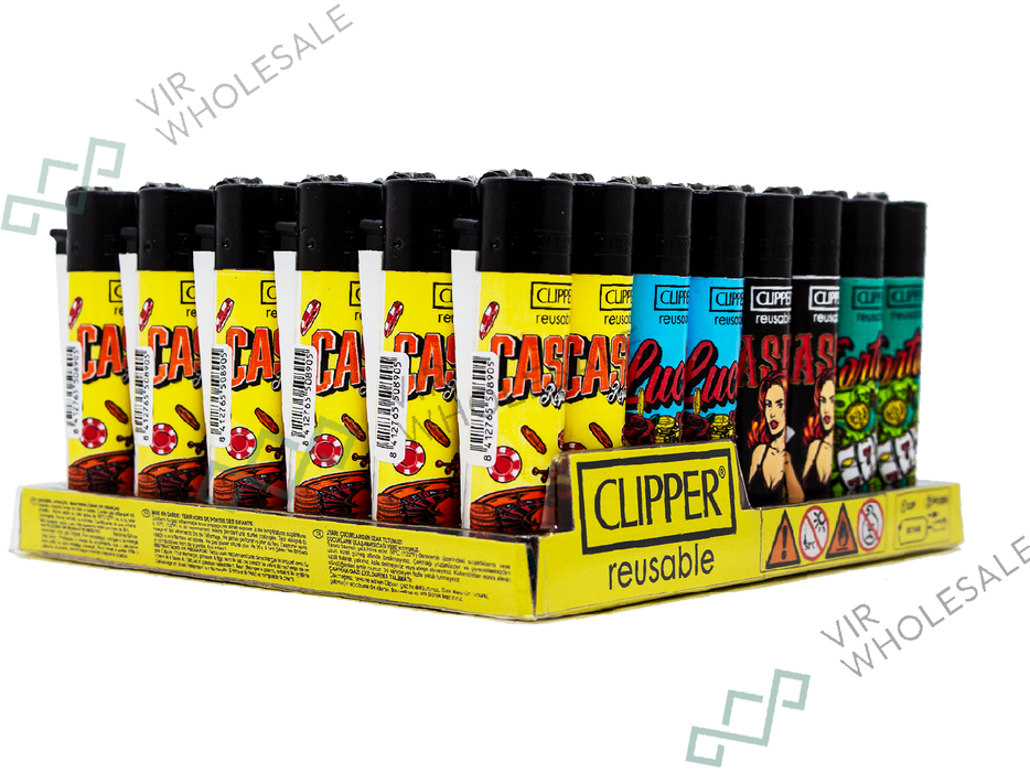 CLIPPER Lighters Printed 48's Various Designs - Retro Belts