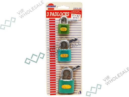 3 Padlocks - VIR Wholesale