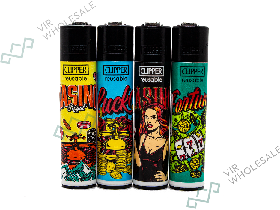 CLIPPER Lighters Printed 48's Various Designs - Retro Belts