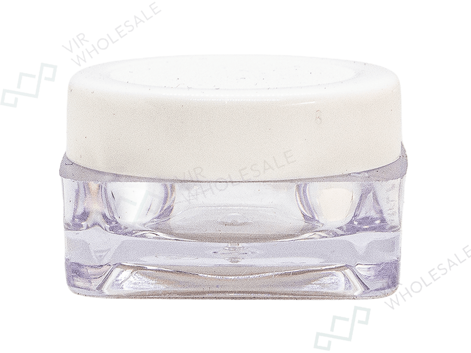 50pcs 1g Empty Clear Hash Pots – Non-Stick Storage Containers with Coloured Lids (50 Pack) - VIR Wholesale