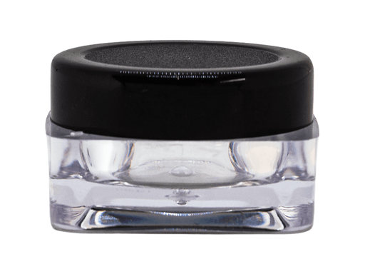 50pcs 1g Empty Clear Hash Pots – Non-Stick Storage Containers with Coloured Lids (50 Pack) - VIR Wholesale