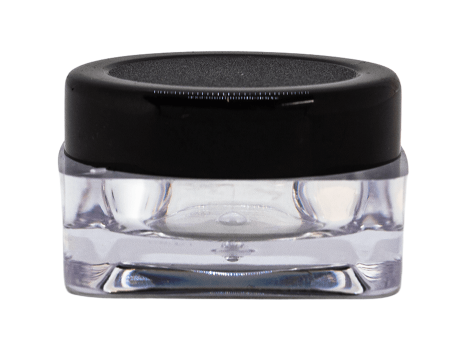 50pcs 1g Empty Clear Hash Pots – Non-Stick Storage Containers with Coloured Lids (50 Pack) - VIR Wholesale