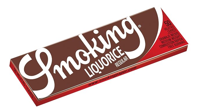 Smoking Liquorice Regular Size Rolling Papers – 50 Booklets (70mm)