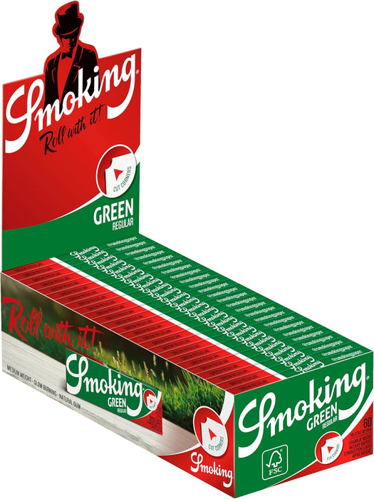 Smoking Green Regular Size Rolling Papers – 50 Booklets