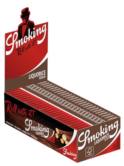 Smoking Liquorice Regular Size Rolling Papers – 50 Booklets (70mm)