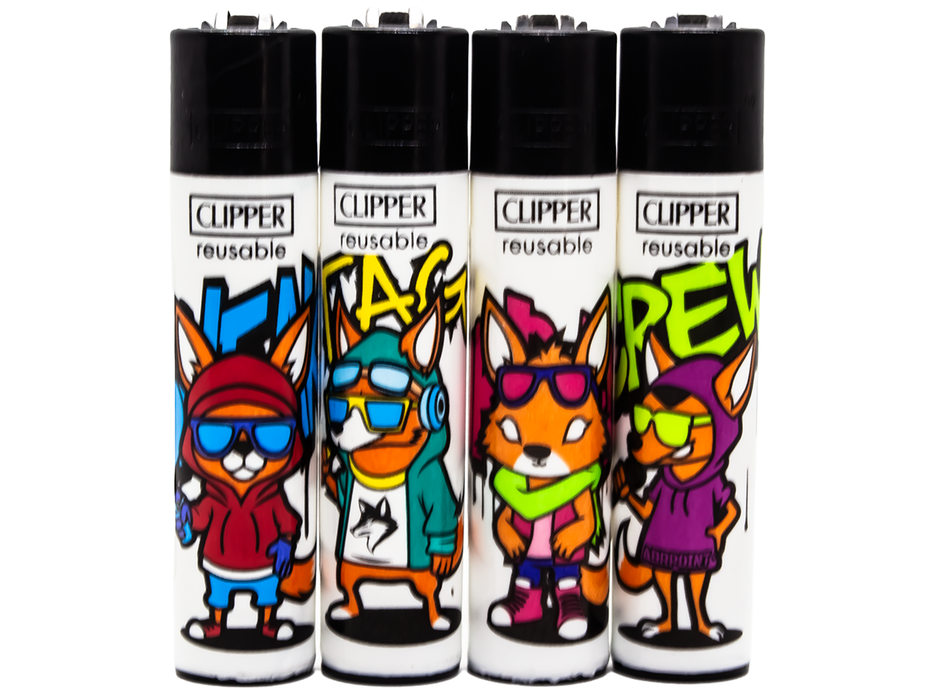 CLIPPER Lighters Printed 48’s Various Designs – Urban Tails