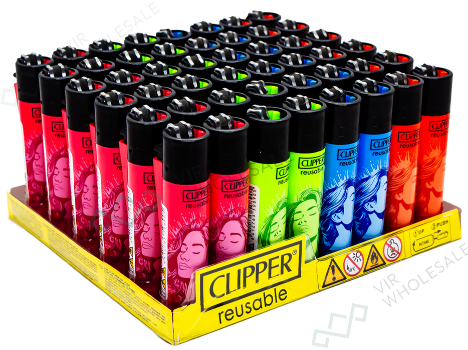 CLIPPER Lighters Printed 48’s Various Designs – Watercolour Ladies