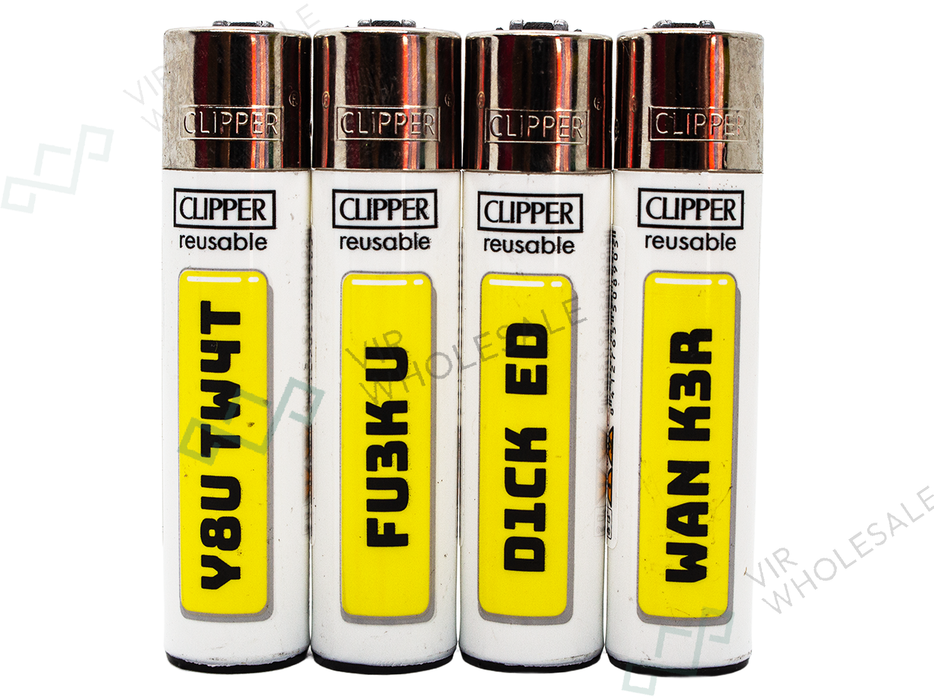CLIPPER Lighters Printed 48's Various Designs – Naughty Words