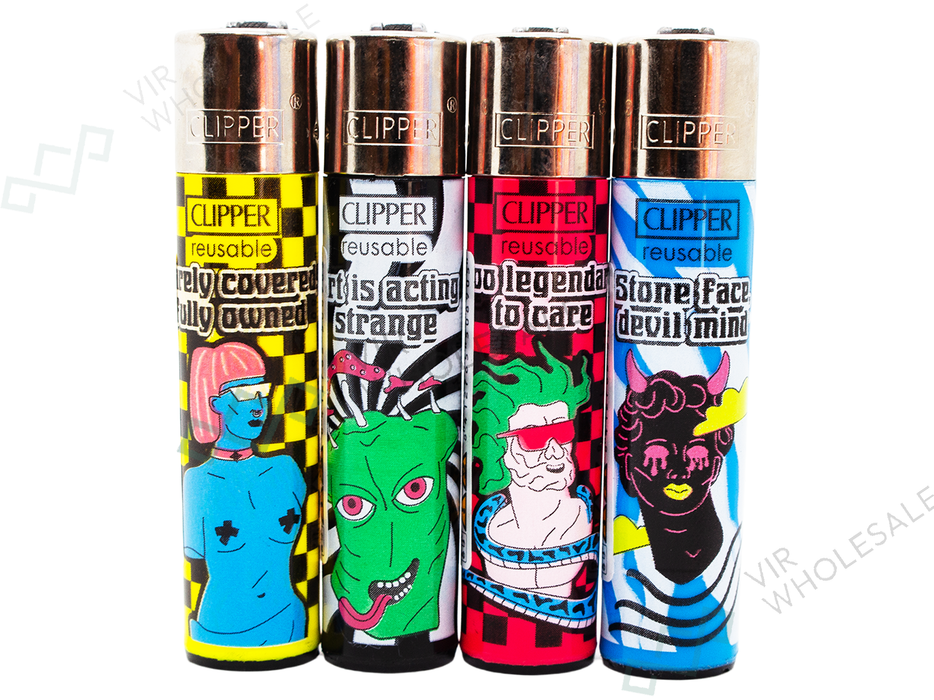 CLIPPER Lighters Printed 48's Various Designs – Marble Statues