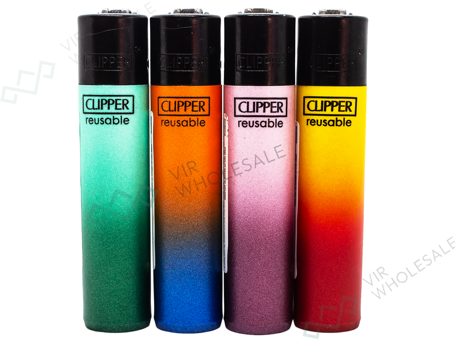 CLIPPER Lighters Printed 48's Various Designs – Metal Gradient