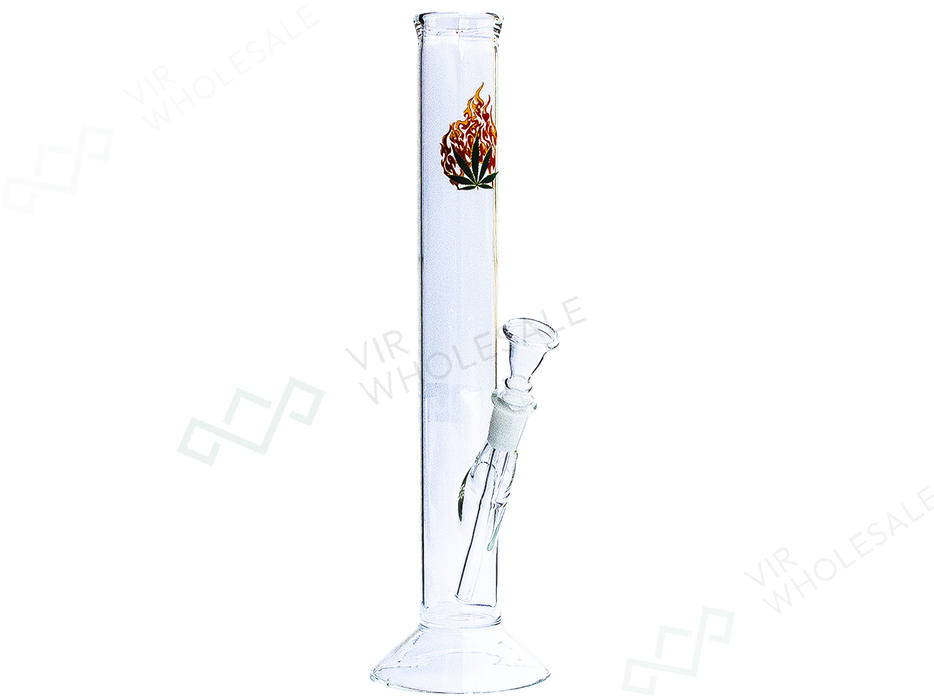 Glass Bong - Fire Leaf 13” Straight