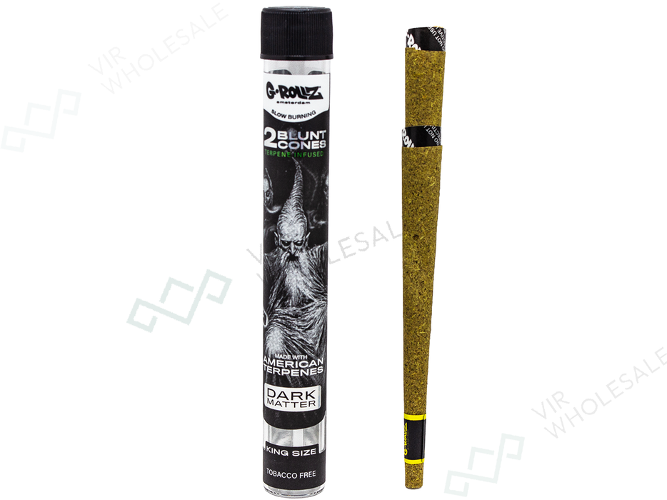 G-ROLLZ - Terpene Blunt Cones - 12 Tubes Per Box - 2 Cones Per Tube - Dark Matter