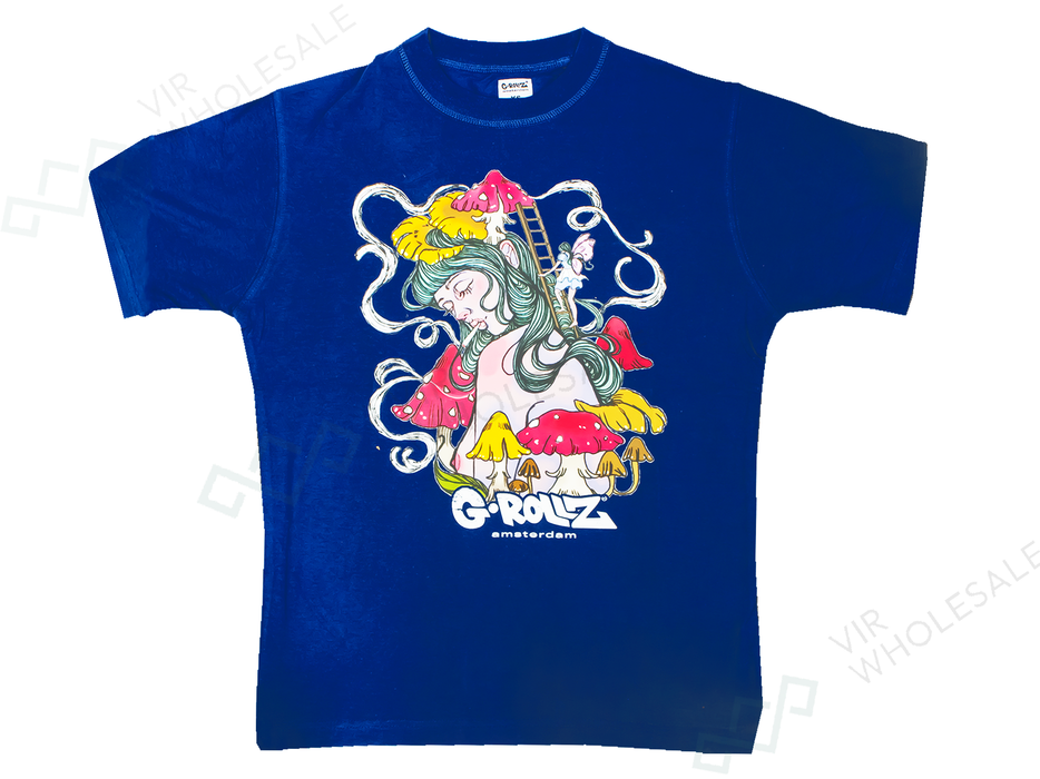 G-ROLLZ Mushroom Lady Blue T-Shirt – XS, S, M, L, XL