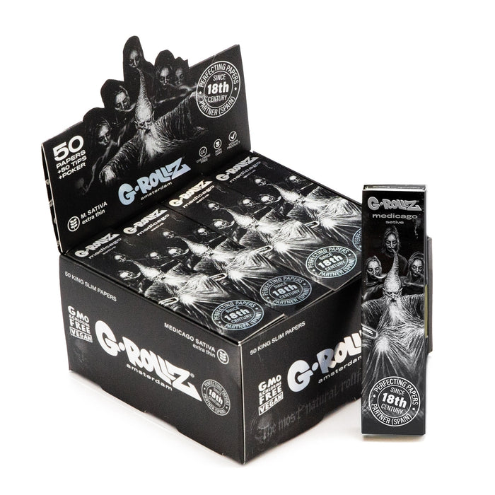 G-Rollz | 'Wizard' 50 King Size Medicago Sativa Papers + Tips (20 Booklets Display)