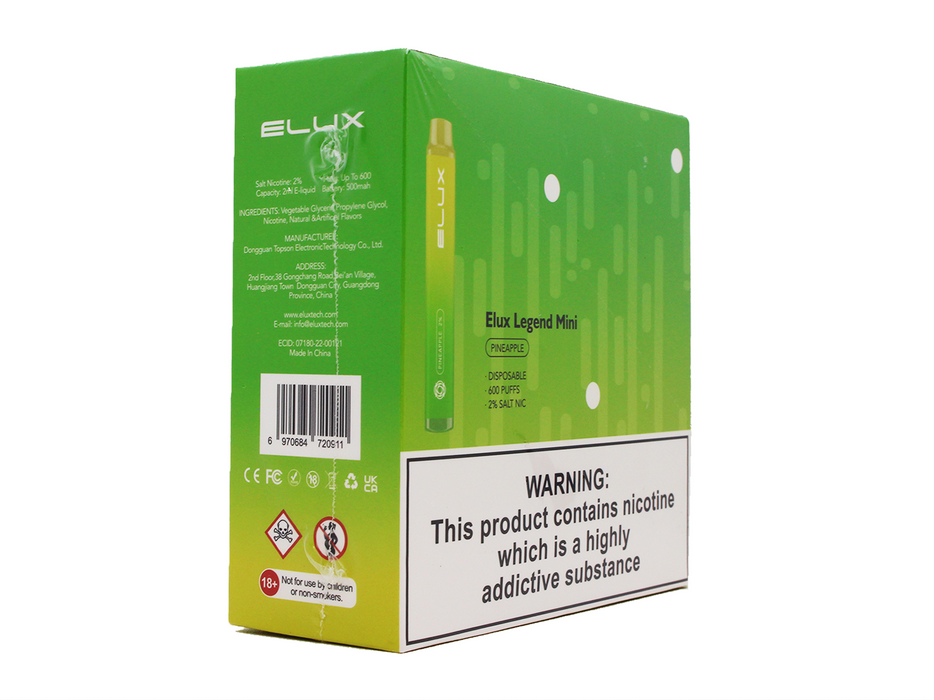 ELUX Legend Mini Disposable Vape Pods - 600 Puffs - VIR Wholesale