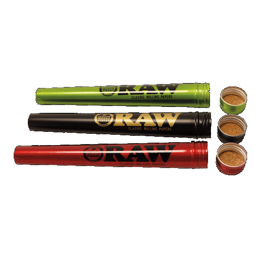 RAW Aluminium Tubes – Assorted Colours – 18's Display