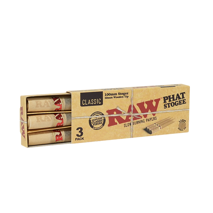 RAW Classic Cones – Novelty Phat Stogee (3) Display of 8