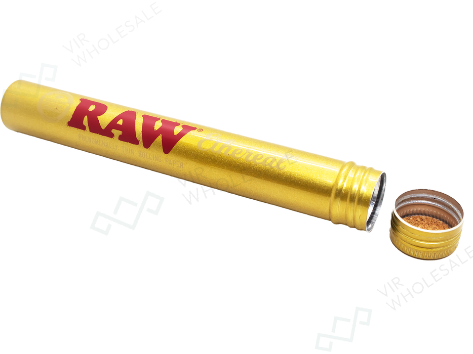 RAW Gold Aluminum Tube - "Rawthentic" Cigar Style Tube