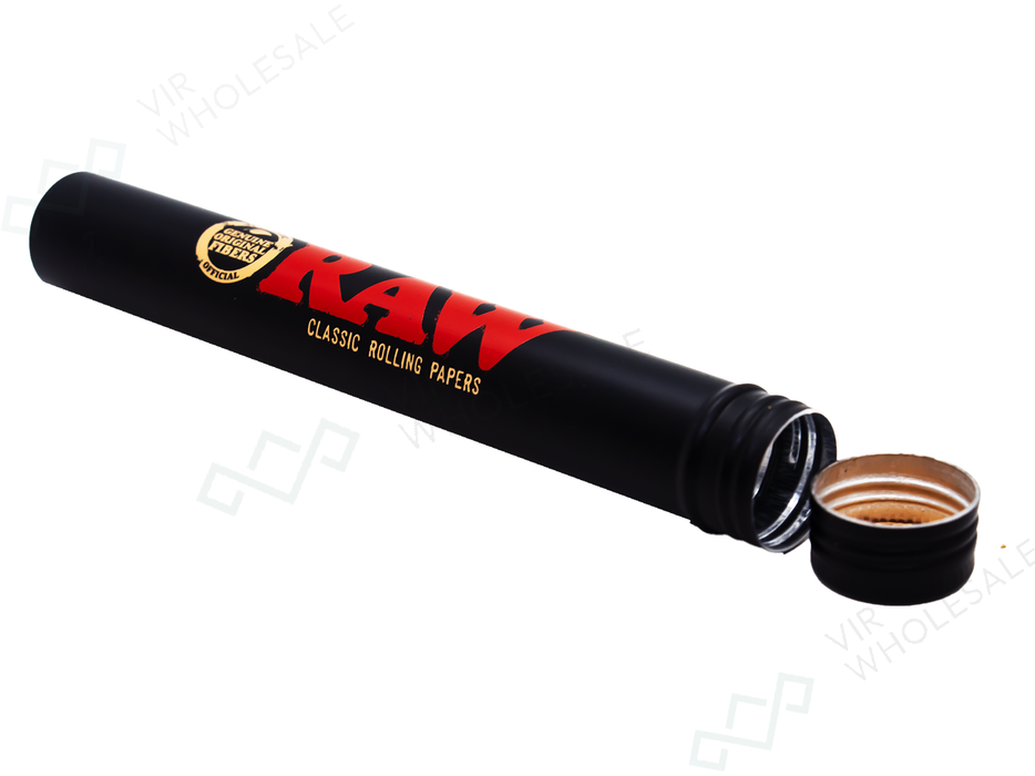 RAW BLACK Aluminum Tube - "Rawthentic" Cigar Style Tube