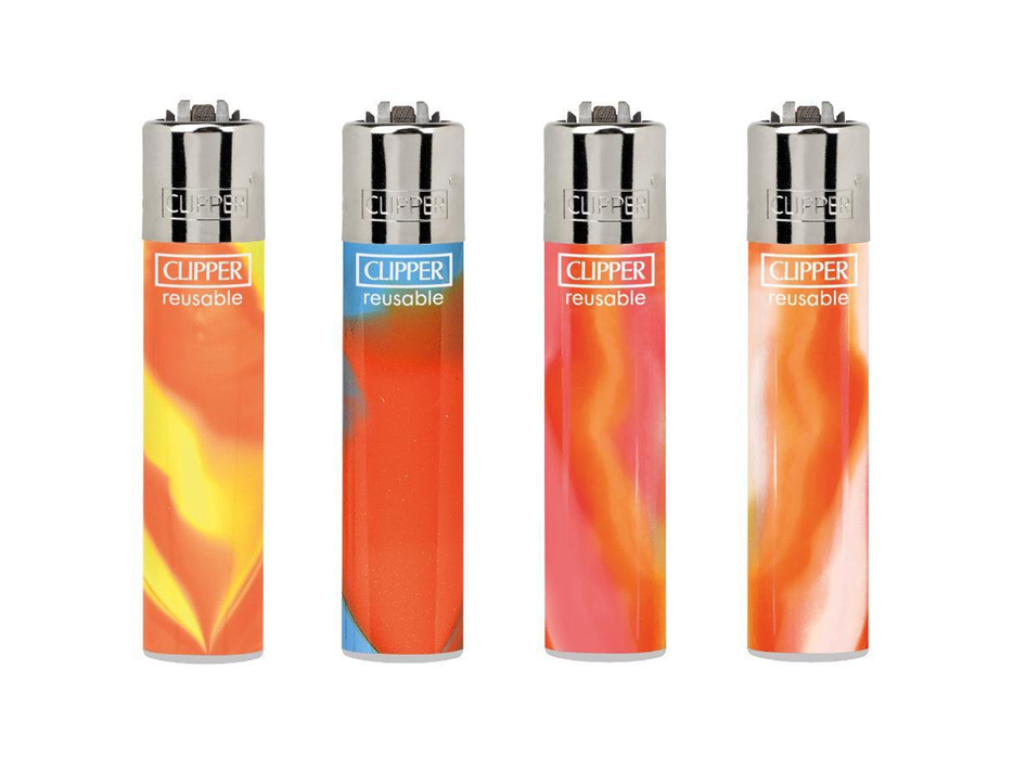 CLIPPER Lighters Printed 48’s Various Designs – Orange Nebula