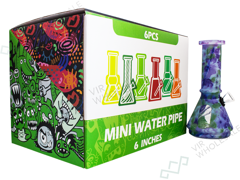 Water Pipe 6 Assoted Designs - Mini 6"