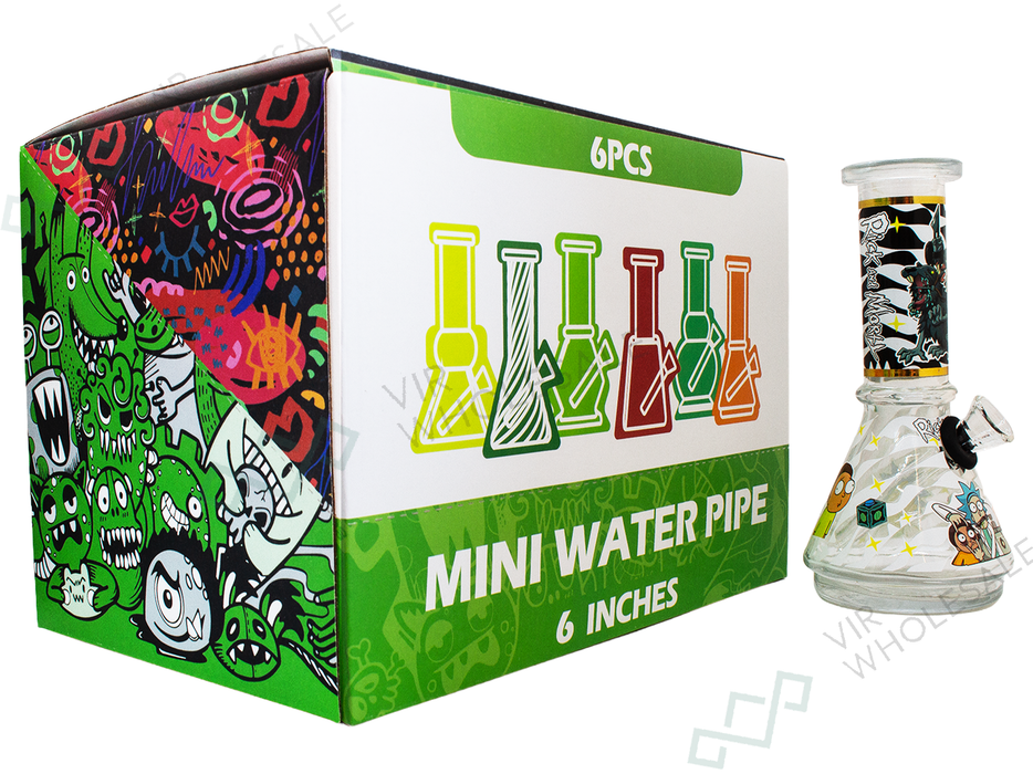 Water Pipe 6 Assoted Designs - Mini 6"