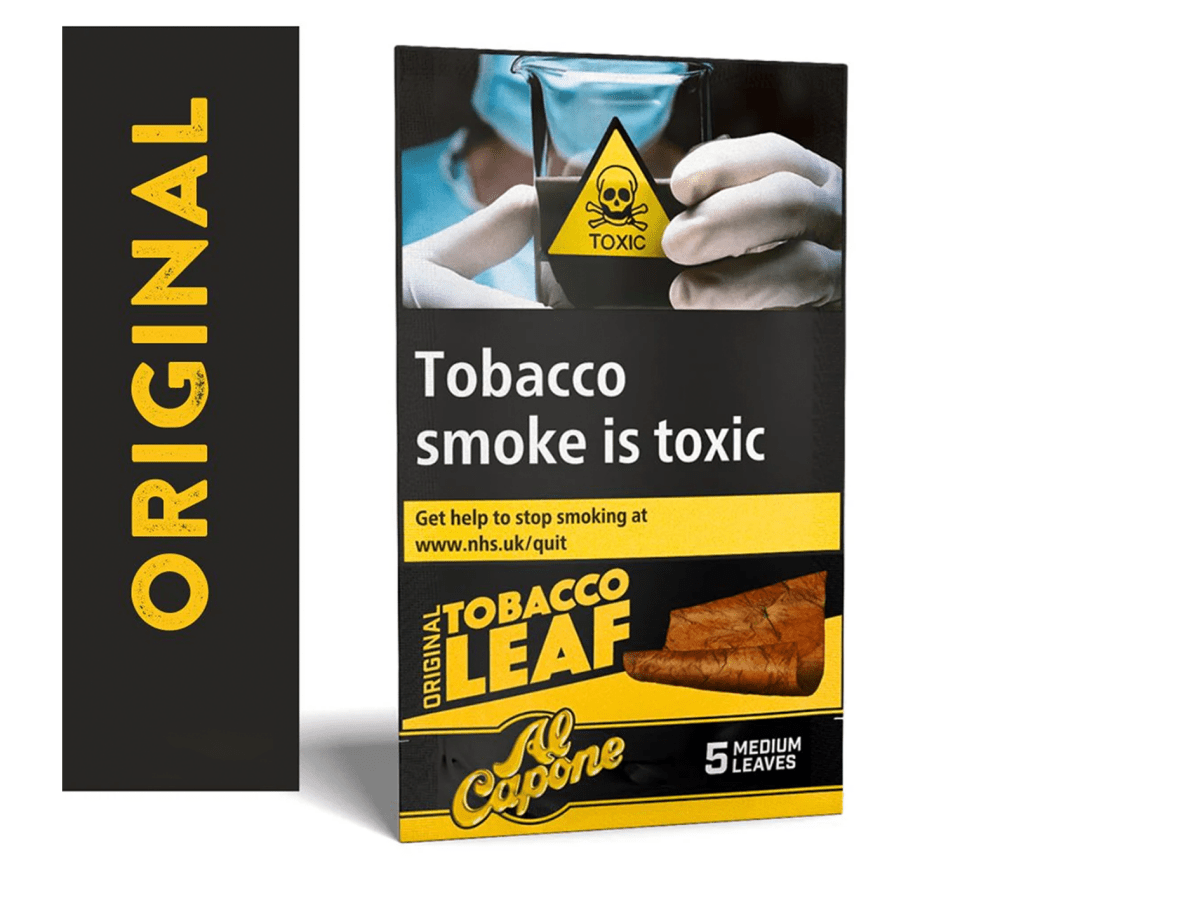 Al Capone Original Leaf Blunt Wrap – Box of 50 Medium Leaves - 10 Pack ...