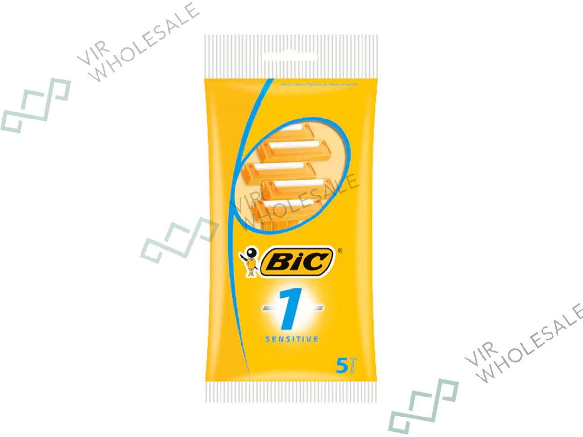 BIC CLASSIC SENSITIVE RAZORS (5 RAZOR PACK) - 40 PACKS IN BOX ENGLISH ...