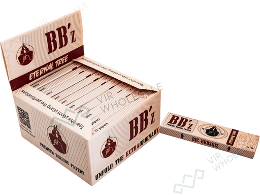 Big Broskiz Eternal Tree King Size Rolling Papers & Tips Full Box of 22 Packs | 32 Papers + 30 Tips Per Pack - VIR Wholesale