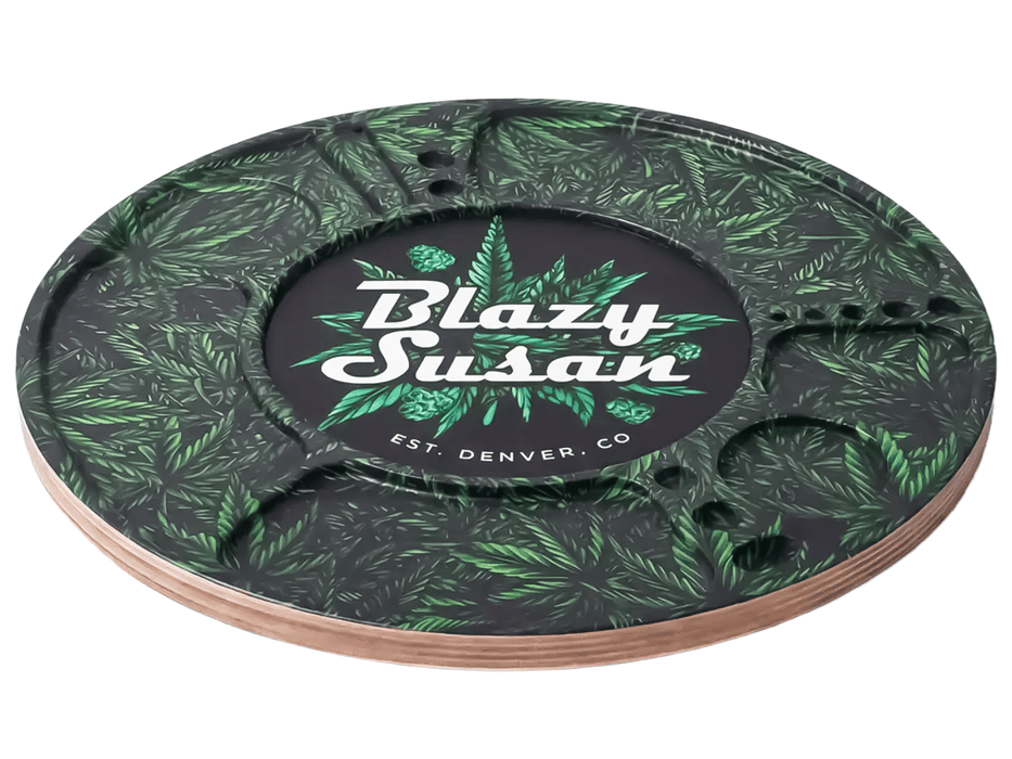 Blazy Susan Leafy (Cherry) Spinning Rolling Tray (Colour Inserts May Vary) - VIR Wholesale