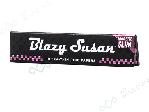 BLAZY SUSAN Ultra Thin Rice Rolling Papers King Size Slim - 50 Booklets Per Box - 50 Leaves Per Pack - VIR Wholesale