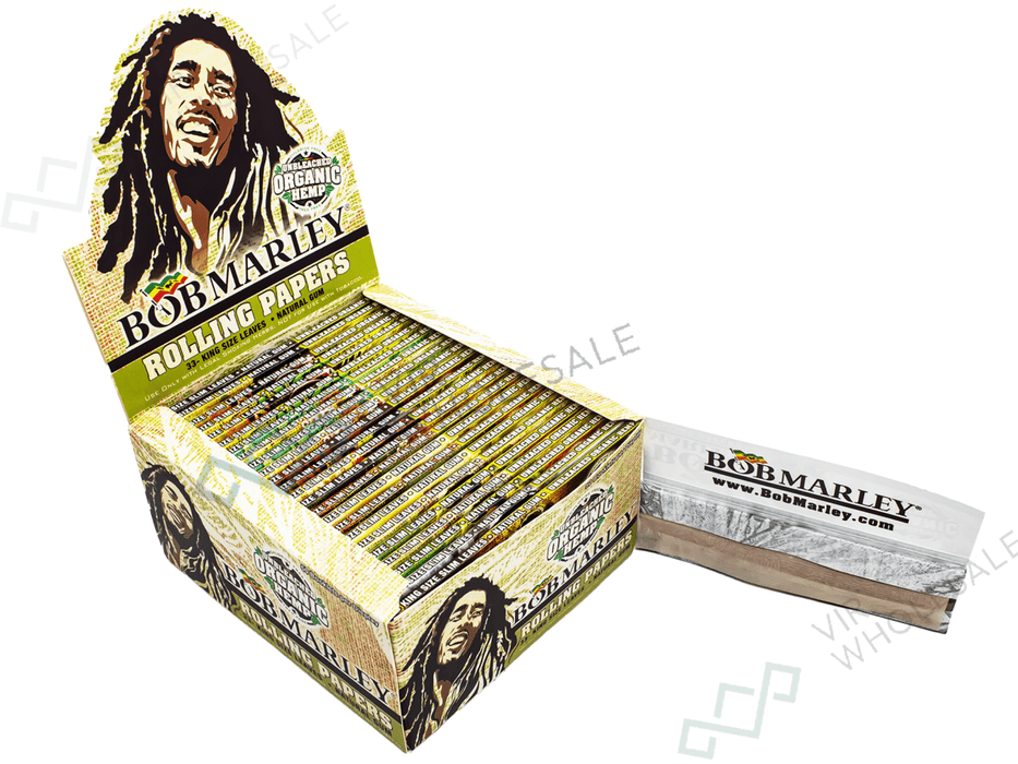 BOB MARLEY Organic Pure Hemp King Size Rolling Papers - VIR Wholesale