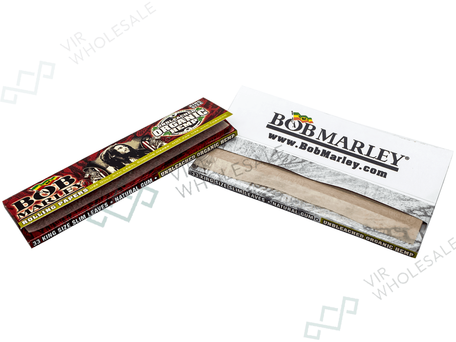 BOB MARLEY Organic Pure Hemp King Size Rolling Papers - VIR Wholesale