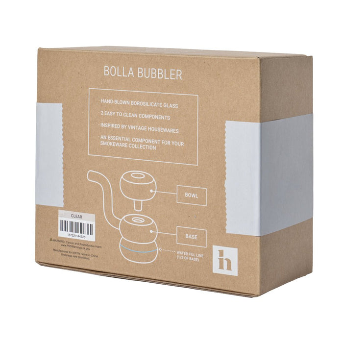 Bolla Bubbler - Water Pipe - Clear / Honeycomb - VIR Wholesale